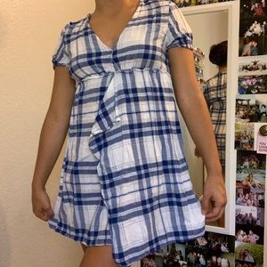 plaid mini dress